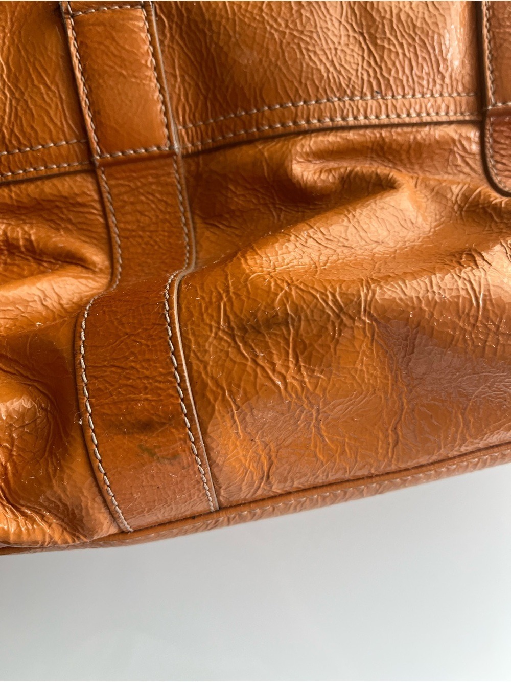 MULBERRY GOLDEN MUSTARD WRINKLED PAYENT LEATHER SMALL BAYSWATER SATCHEL - Picture 13 of 16